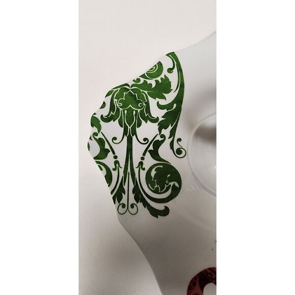 Rosanna Studio "Cheer" Square 9.5" X 9.5" Ceramic Tidbit Tray Serving Tray - Picture 5 of 7